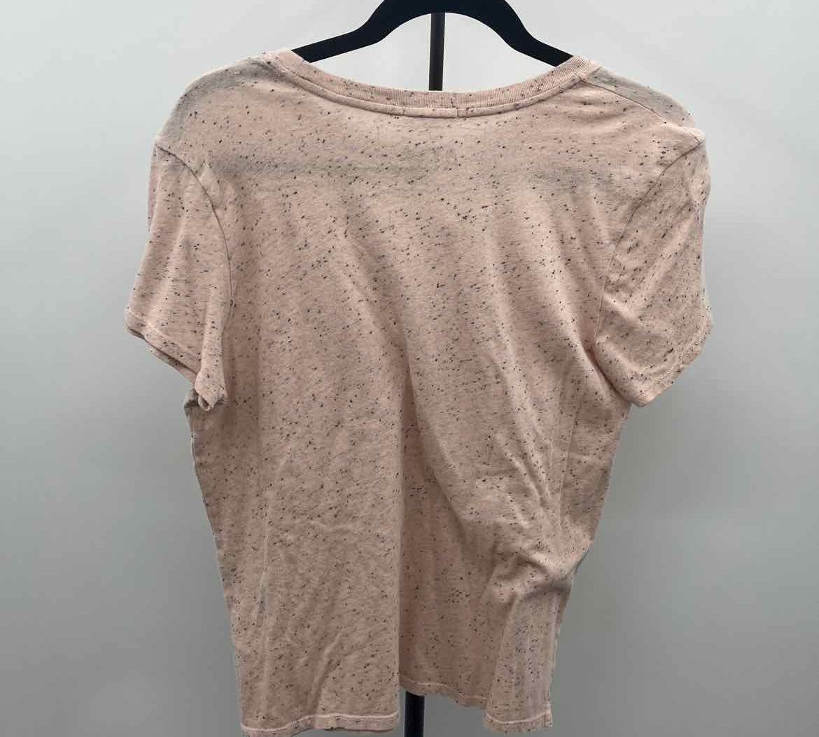 ATM Women's Size L Peach Flecked Short Sleeve Shirt