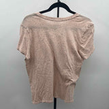 ATM Women's Size L Peach Flecked Short Sleeve Shirt