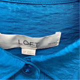 Loft Women's Size 0P Teal Textured Dress