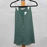 Loft Women's Size L Green Floral Tank