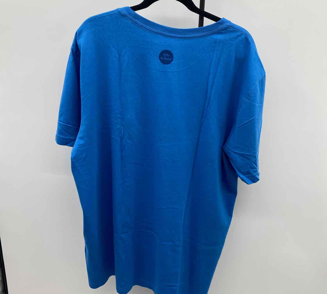 Life Is Good Men's Size XXL Blue  Dock Jump New with Tags T-shirt