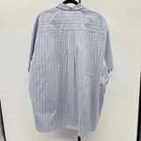 Jos A. Bank Men's Size 2XL Blue Plaid Short Sleeve Shirt
