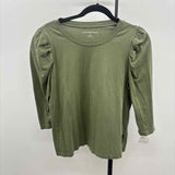 Calvin Klein Women's Size L Olive Solid Long Sleeve Shirt