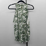 Island shores Women's Size XL Green Floral Sleeveless Shirt