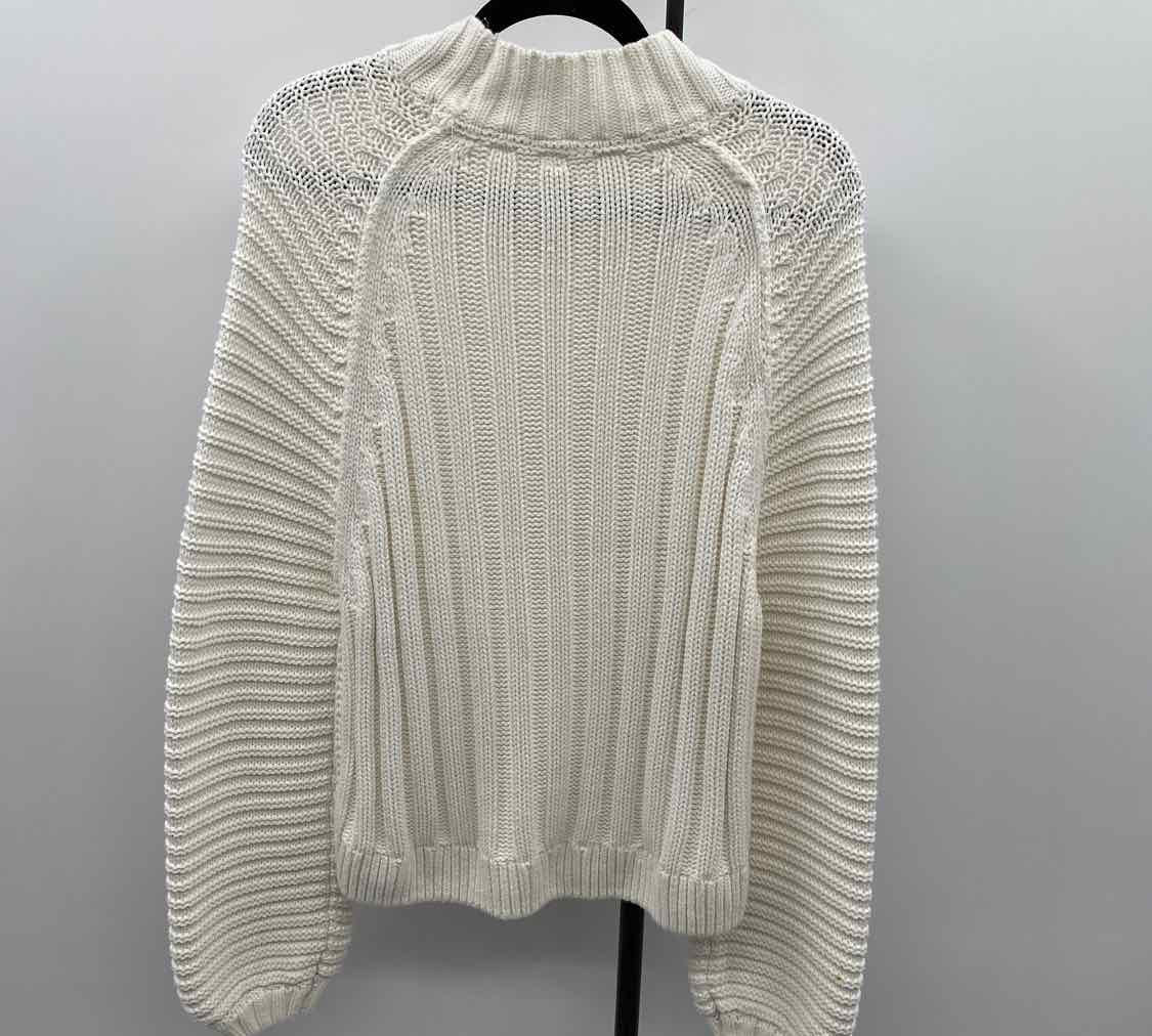 Free People Junior's Size S White Textured Sweater