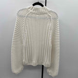 Free People Junior's Size S White Textured Sweater