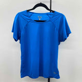 Mountain Hard Wear Women's Size L Blue Solid Short Sleeve Shirt