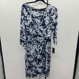 Hal Rubenstein Women's Size 10 Blue Abstract Dress