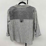 Habitat Women's Size L Charcoal Stripe Long Sleeve Shirt