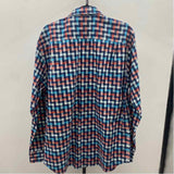 Tommy Bahama Men's Size XL Navy Checkered Long Sleeve Shirt