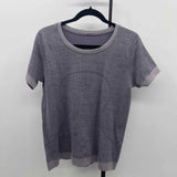 Lululemon Junior's Size L Dusty Lavender Textured Short Sleeve Shirt