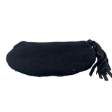 JASPER & JEERA Black Bronze & White Beaded Zip-Top Clutch Purse
