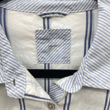 Aerie Junior's Size XL White Stripe Long Sleeve Shirt