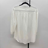 Lands End Women's Size L White Solid Long Sleeve Shirt