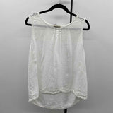 TERZO MILLENIO Women's Size L White Lace Sleeveless Shirt