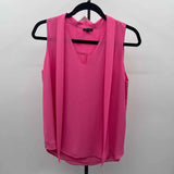 Ann Taylor Women's Size S Pink Solid Sleeveless Shirt