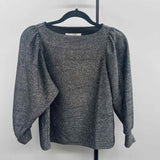 Loft Women's Size SP Black Shimmer Long Sleeve Shirt