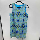 London Times Women's Size 14 Blue Floral Dress