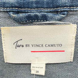 Vince Camuto Women's Size 2X Blue Solid Jacket