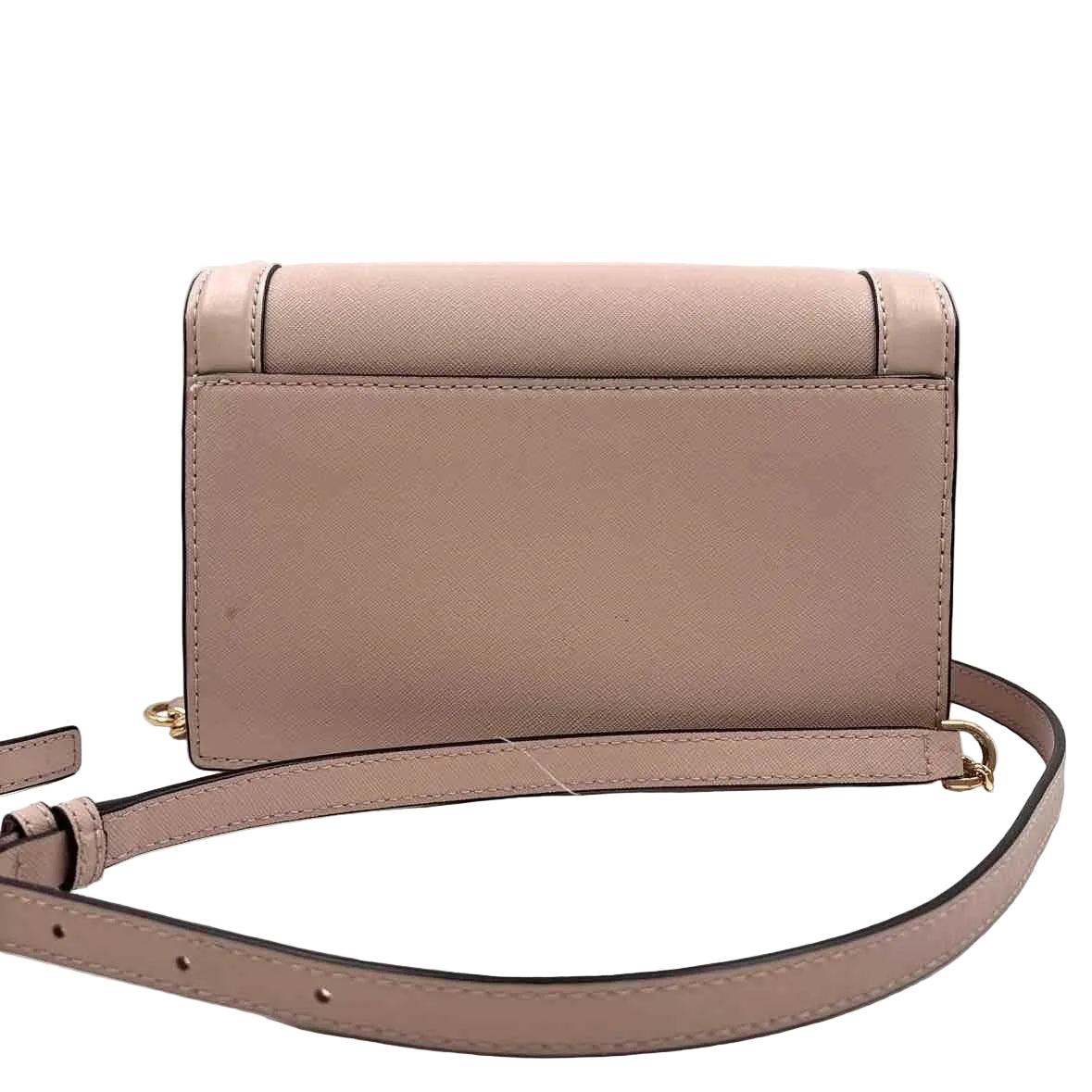 BAck MICHAEL KORS Blush Pink Leather FULL FLAP Crossbody Purse