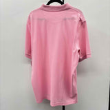 Croft & Barrow Men's Size XL Pink Cotton/Polyester Solid Short Sleeve Shirt