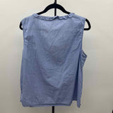 Talbots Women's Size XL Blue Solid Sleeveless Shirt