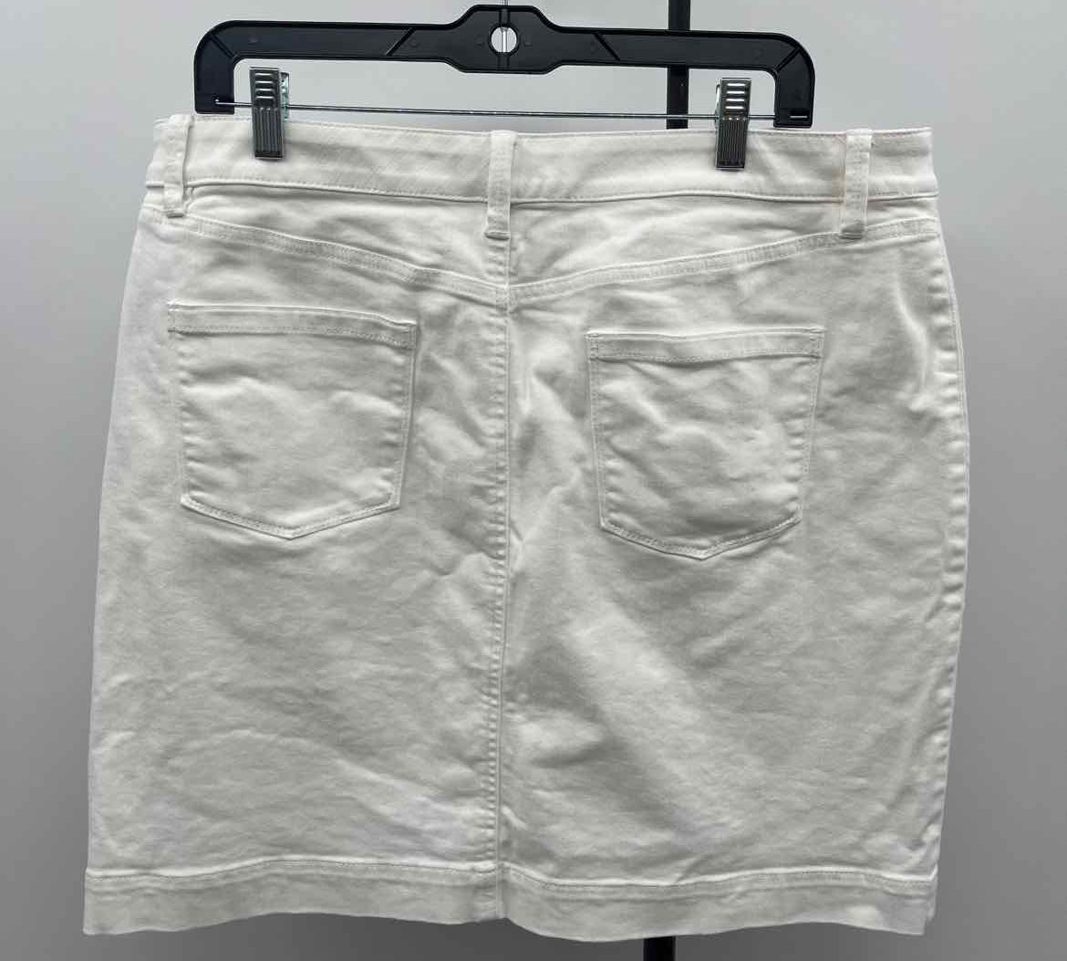 Talbots Women's Size 14 White Solid Skirt