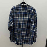 Blue Mountain Men's Size 2XL Blue Plaid Long Sleeve Shirt