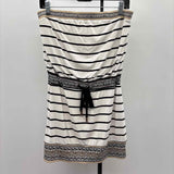White House Black Market Women's Size 6 White Stripe Dress
