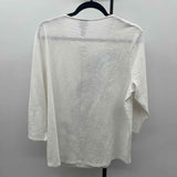 Chico's Women's Size XL White Paisley Long Sleeve Shirt