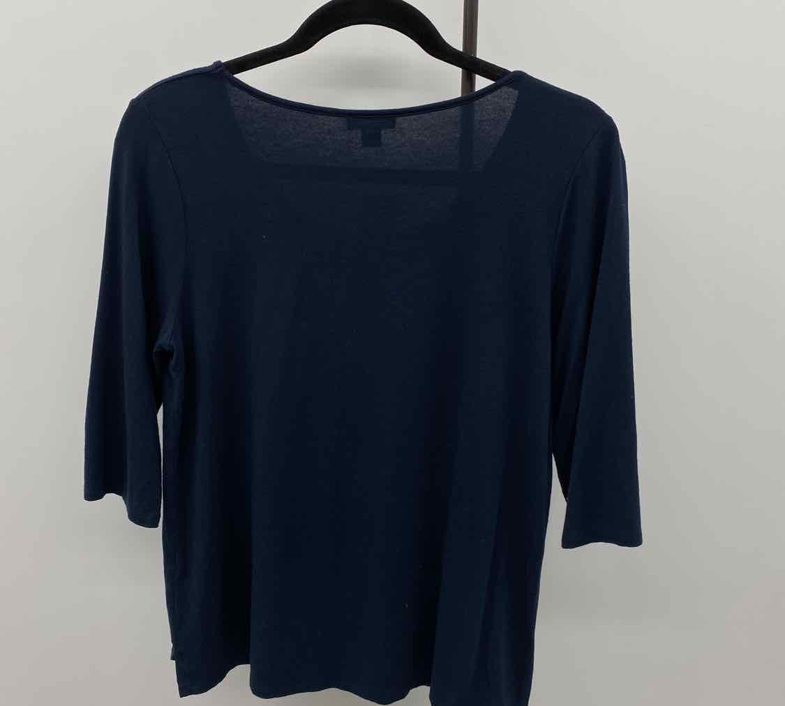 JJill Women's Size S Navy Solid Long Sleeve Shirt