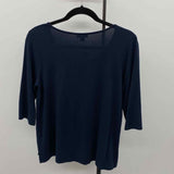 JJill Women's Size S Navy Solid Long Sleeve Shirt