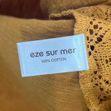 Eze Sur Mer Junior's Size S Butterscotch Textured Long Sleeve Shirt