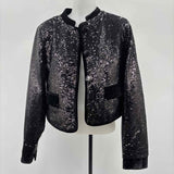 Dolce Cabo Women's Size M Black Sequins Jacket