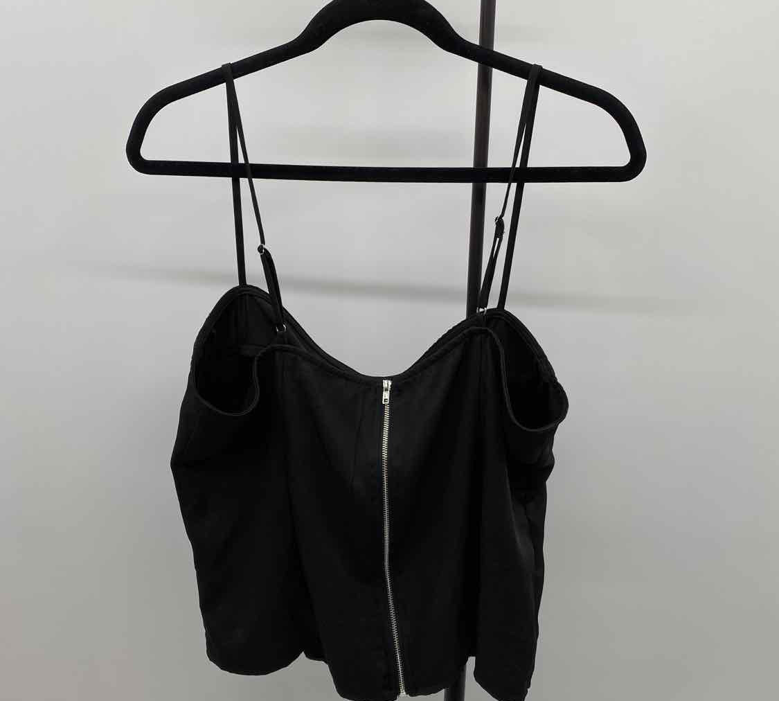 Unbranded Women's Size L Black Solid Sleeveless Shirt