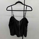 Unbranded Women's Size L Black Solid Sleeveless Shirt