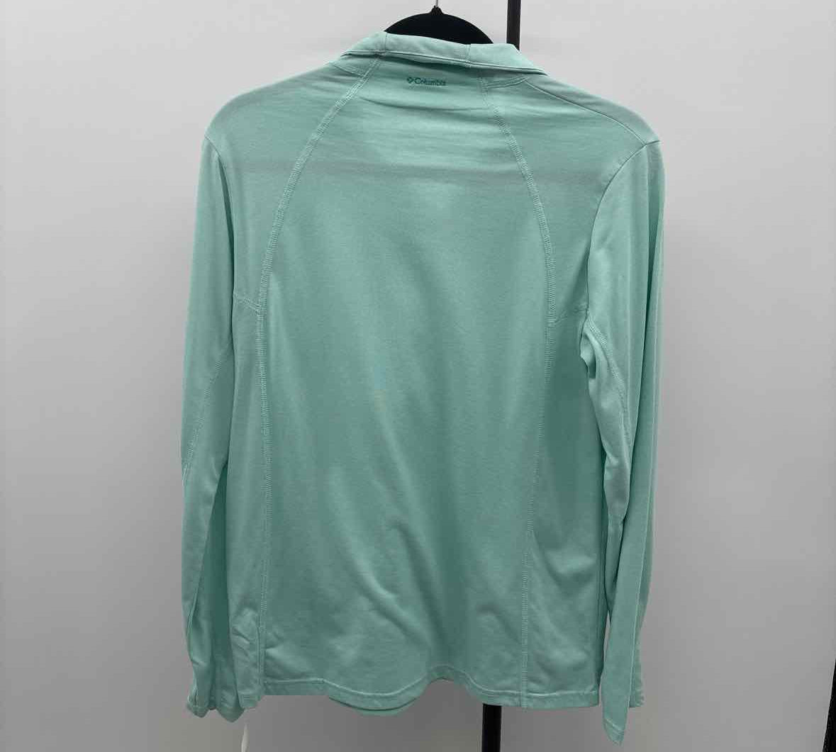 Columbia Women's Size L Green Solid Long Sleeve Shirt