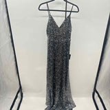 Lulus Women's Size 10 Black Sequins Gown/Evening Wear