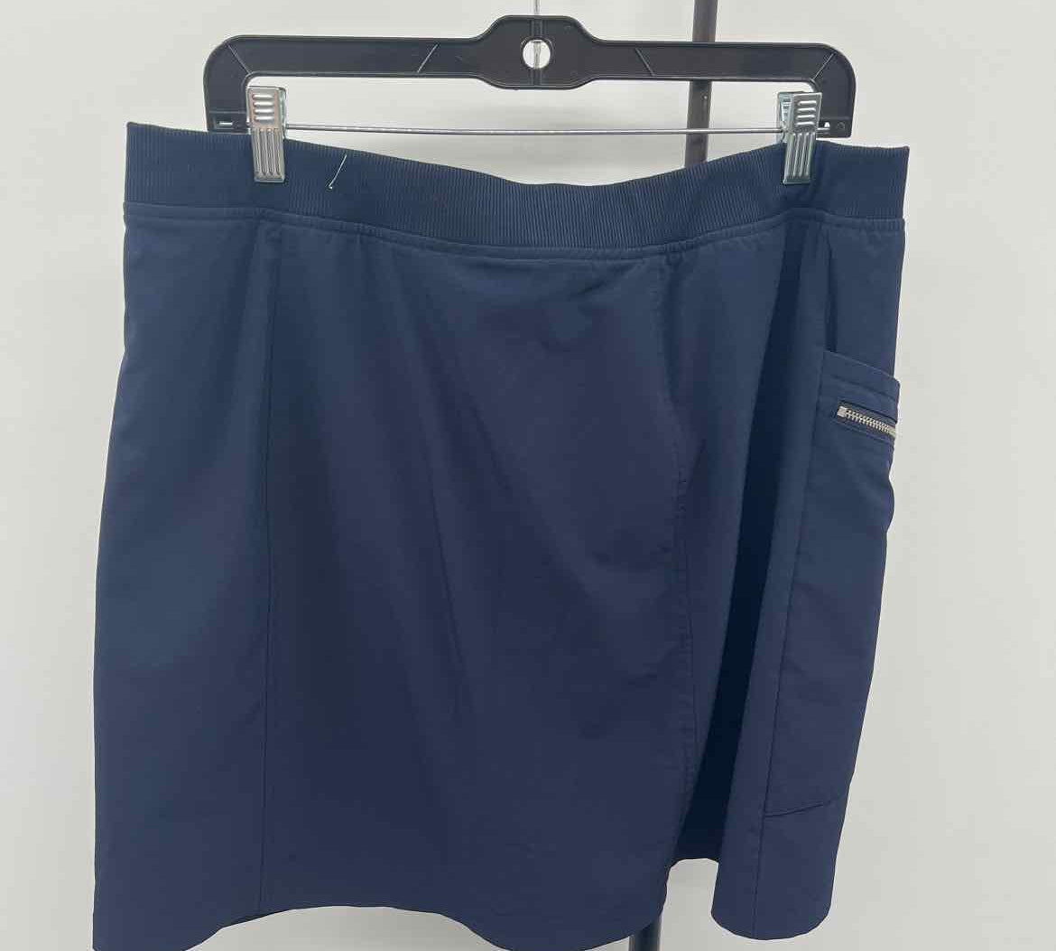 Chico's Women's Size 12 Navy Solid Skirt