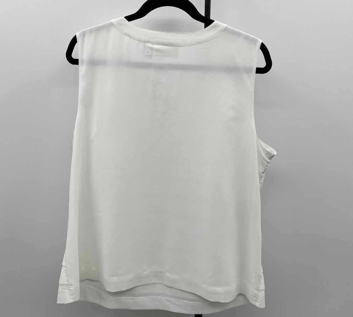 Chico's Women's Size XL White Stripe Sleeveless Shirt