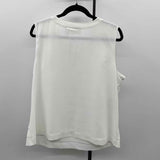 Chico's Women's Size XL White Stripe Sleeveless Shirt