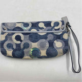 Coach Women's Blue Luxe Signature Wristlet
