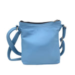 Back SILVER STAR LEATHER 100% Blue Leather Crossbody Purse