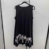 Michigan Rag Co. Women's Size One Size Black Palm Trees Dress