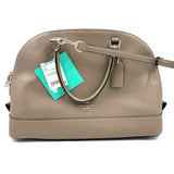 COACH Taupe Leather SIERRA Domed Satchel Purse w/Opt Crossbody