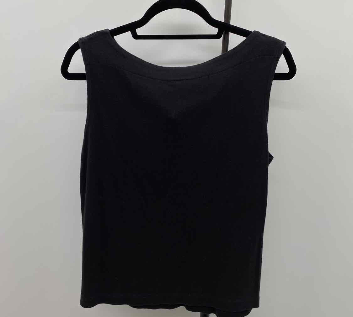 Coldwater Creek Women's Size L Black Solid Sleeveless Shirt
