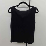 Coldwater Creek Women's Size L Black Solid Sleeveless Shirt