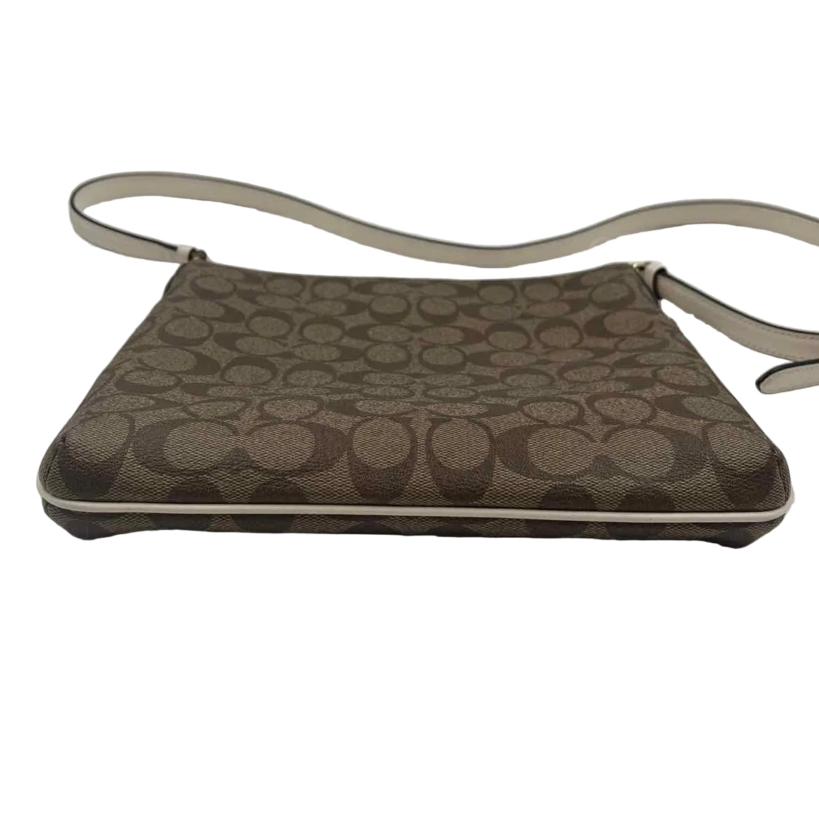 Bottom COACH Brown Signature Logo C MINI ROWAN FILE BAG Purse w/Crossbody
