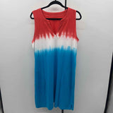Lands End Women's Size L Red Patriotic Dress