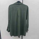 Lysse Women's Size XL Green Solid Long Sleeve Shirt